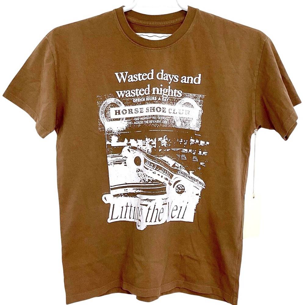 One of‎ These Days-Lifting The Veil-Mustang Brown Tshirt- Size Small